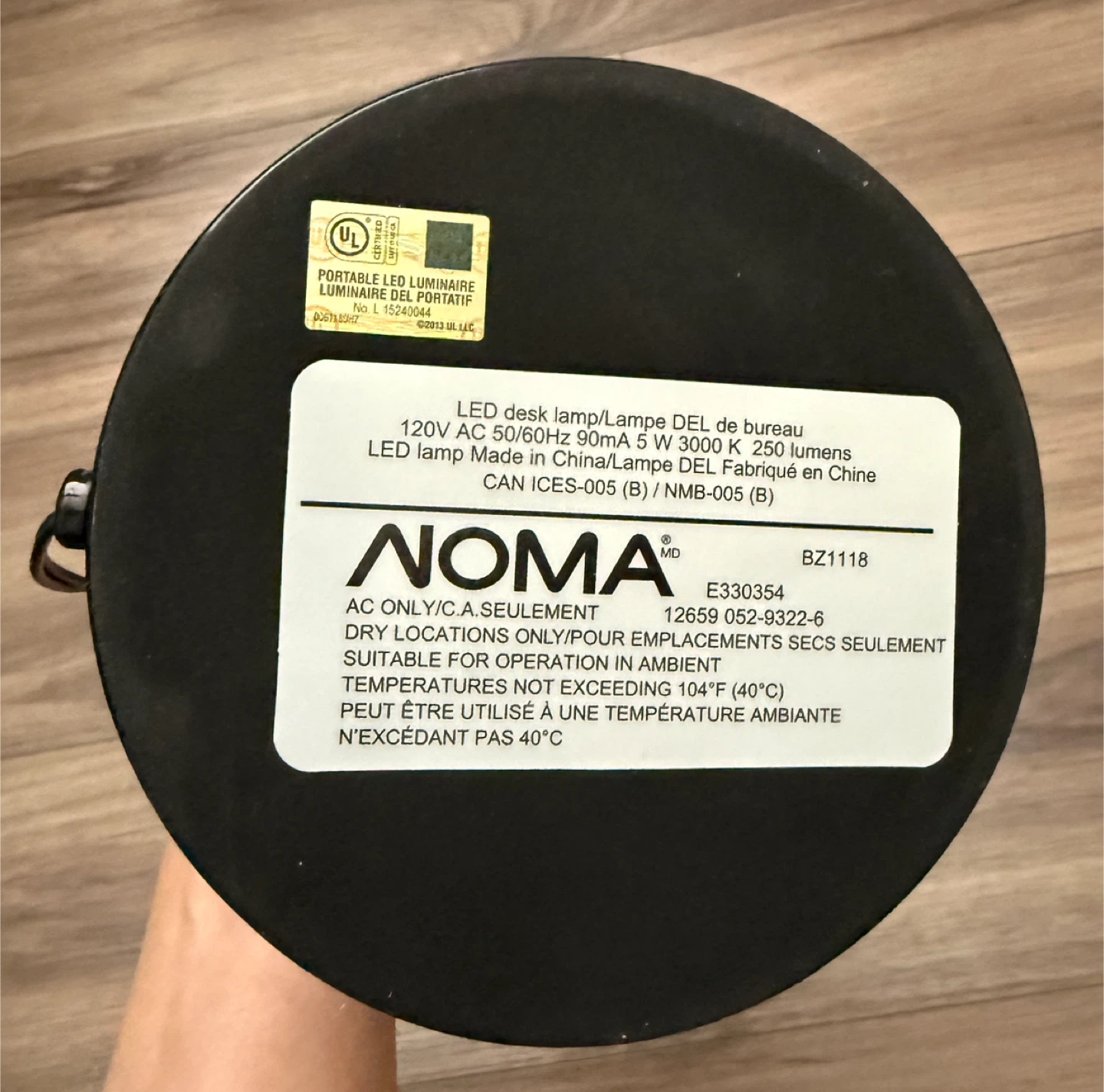 Noma LED Desk Lamp - Black - photo 3