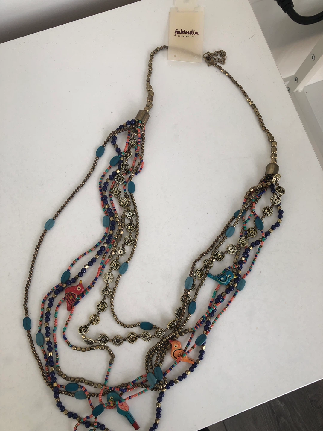 Fabindia Beaded Layered Necklace Brand new! 🏆