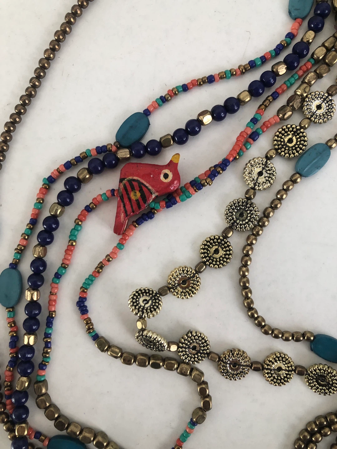 Fabindia Beaded Layered Necklace Brand new! 🏆 - photo 3