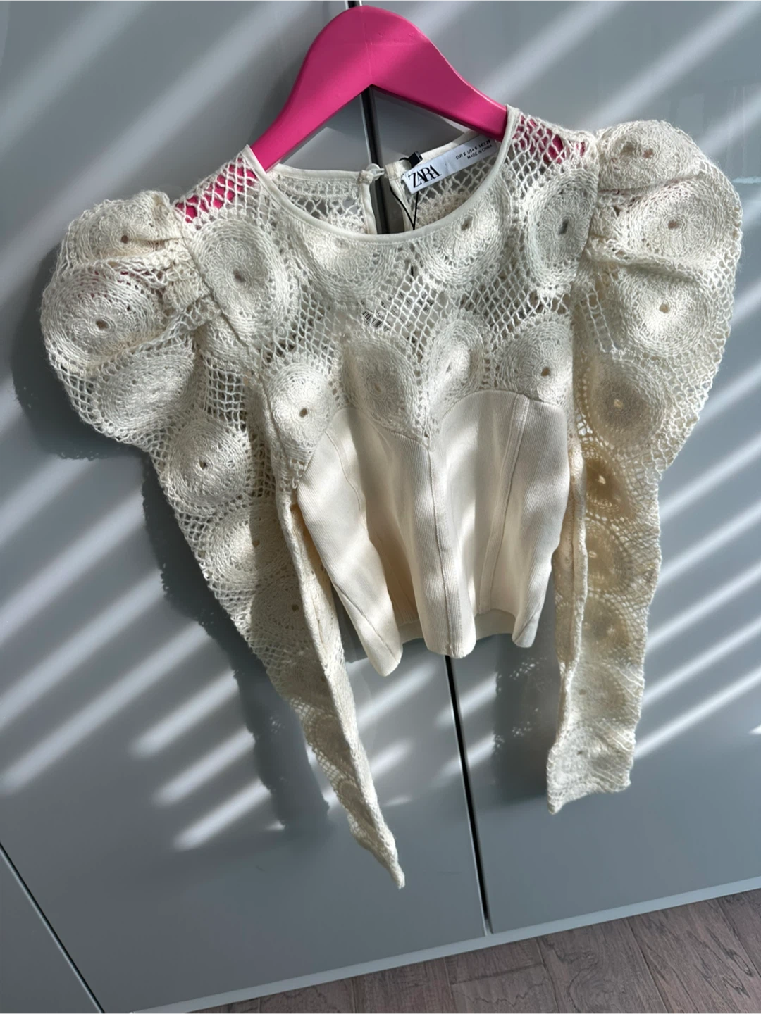 Zara Crochet Knit Top - Size Small - photo 3