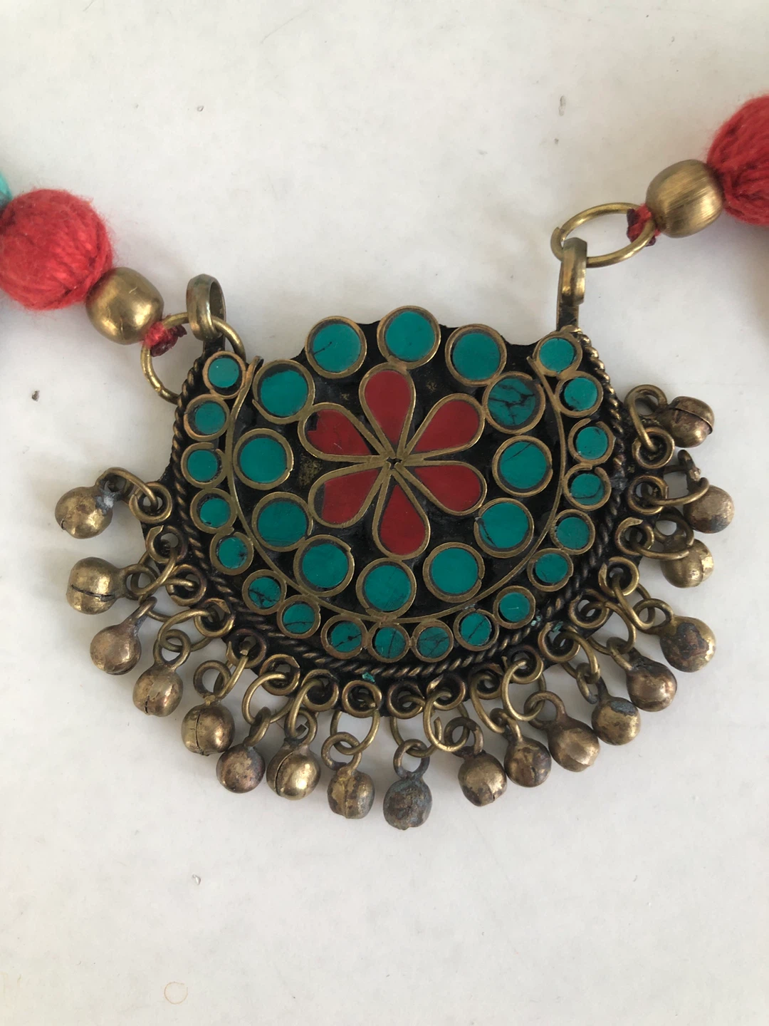 Fabindia Necklace - Turquoise & Red 🏆 - photo 3