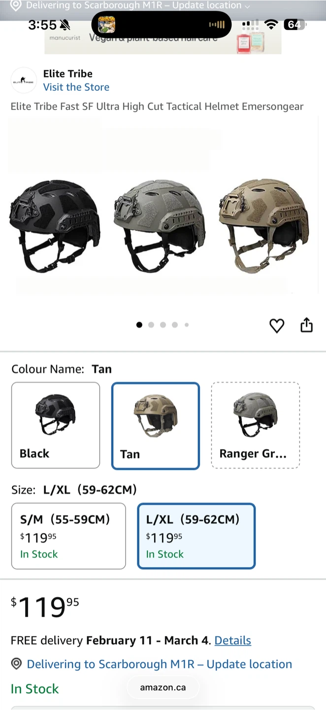 Emersongear Fast SF Ultra High Cut Tactical Helmet - photo 2