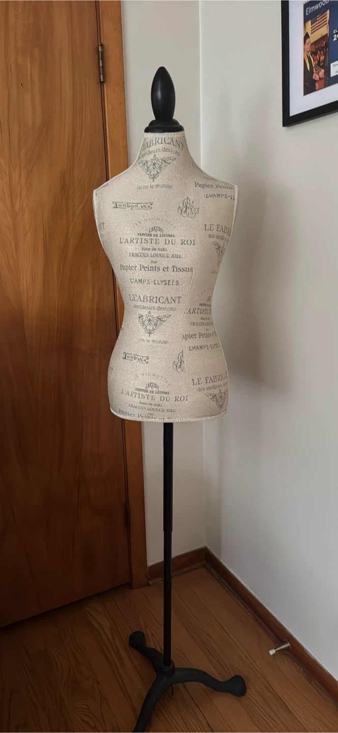 French fabric mannequin stand