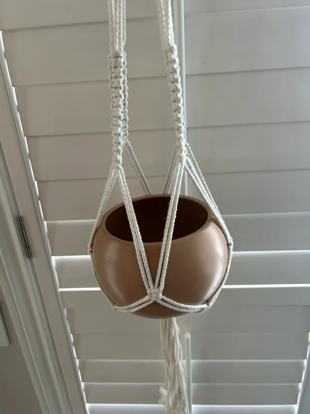 Macrame Plant Hanger with Pot
