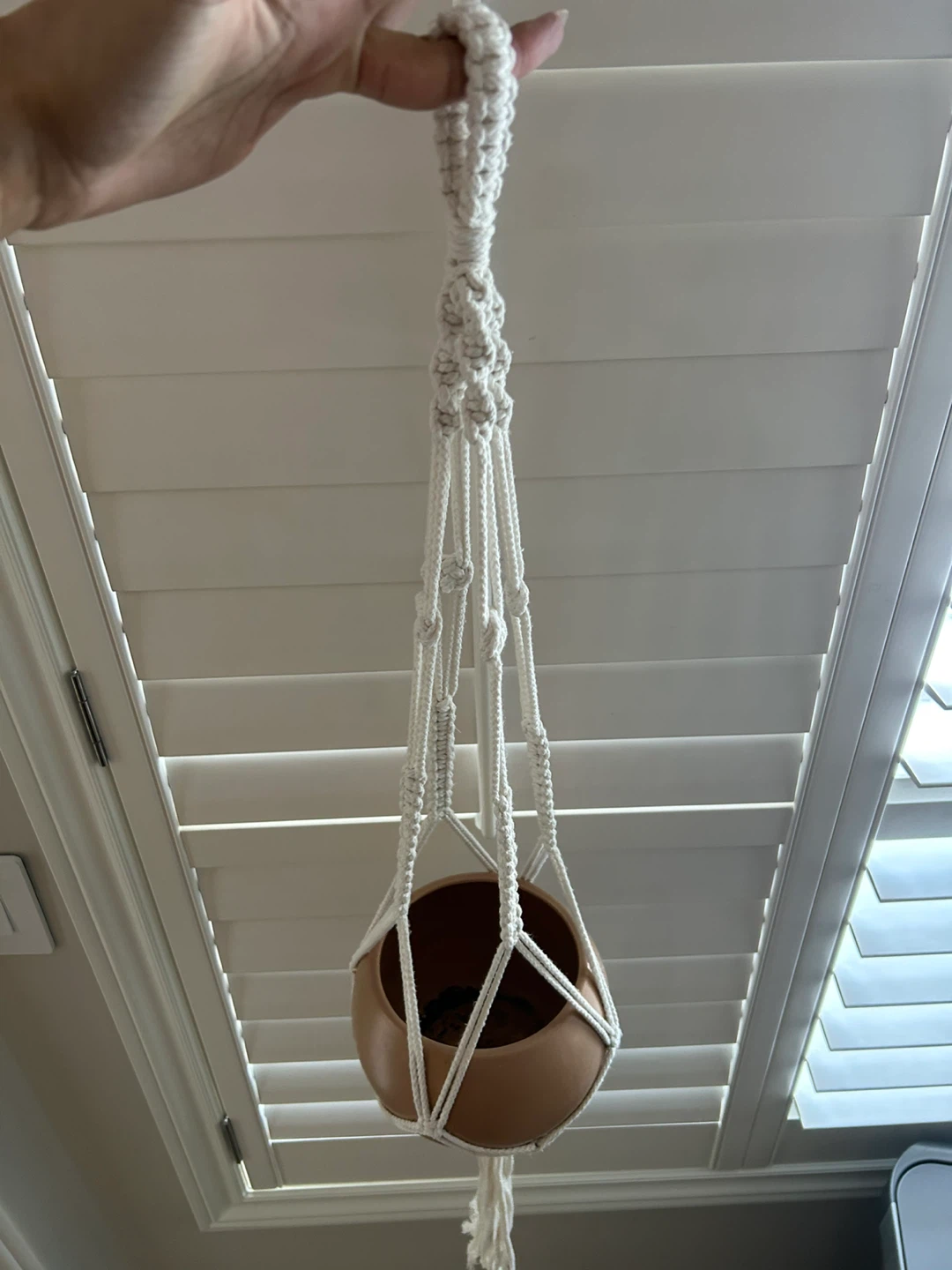 Macrame Plant Hanger with Pot - photo 2