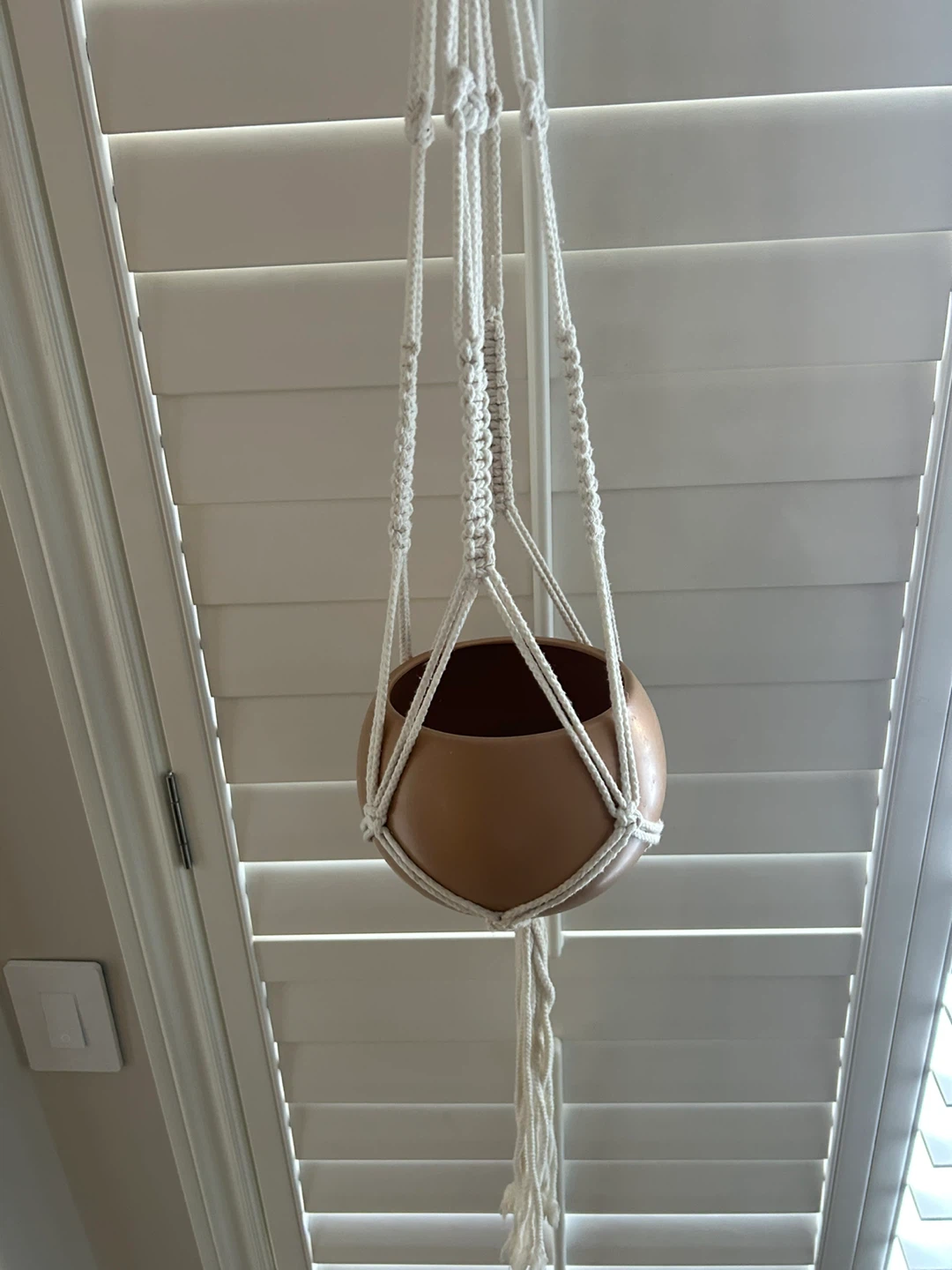 Macrame Plant Hanger with Pot - photo 3