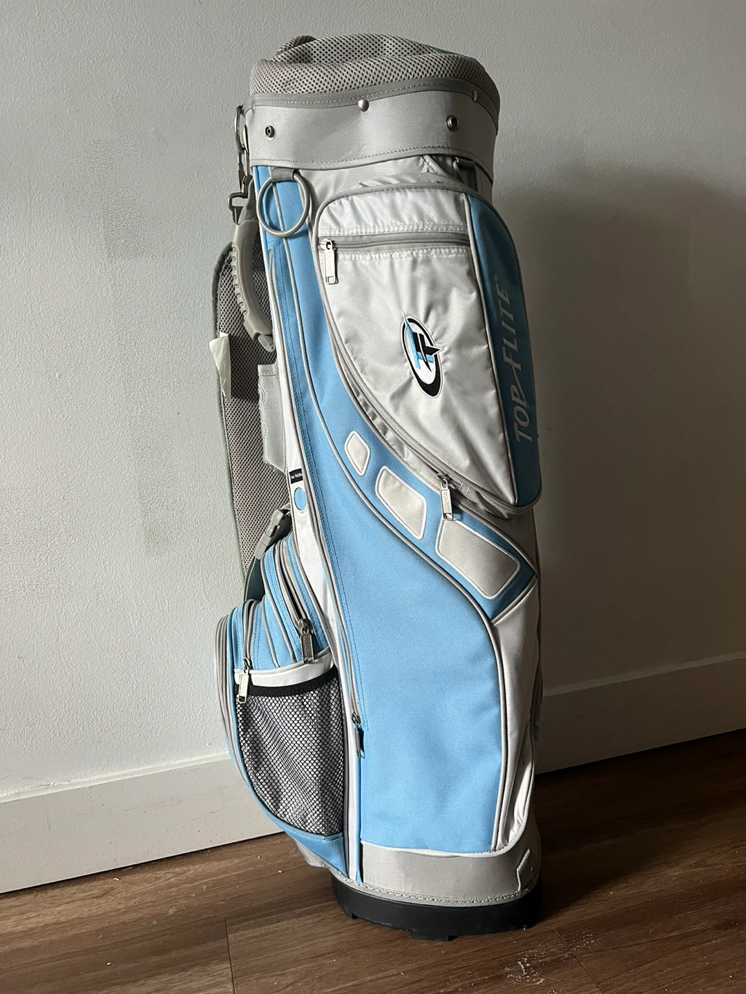 Top Flite Golf Bag - Blue & Grey with 1 Golf Club