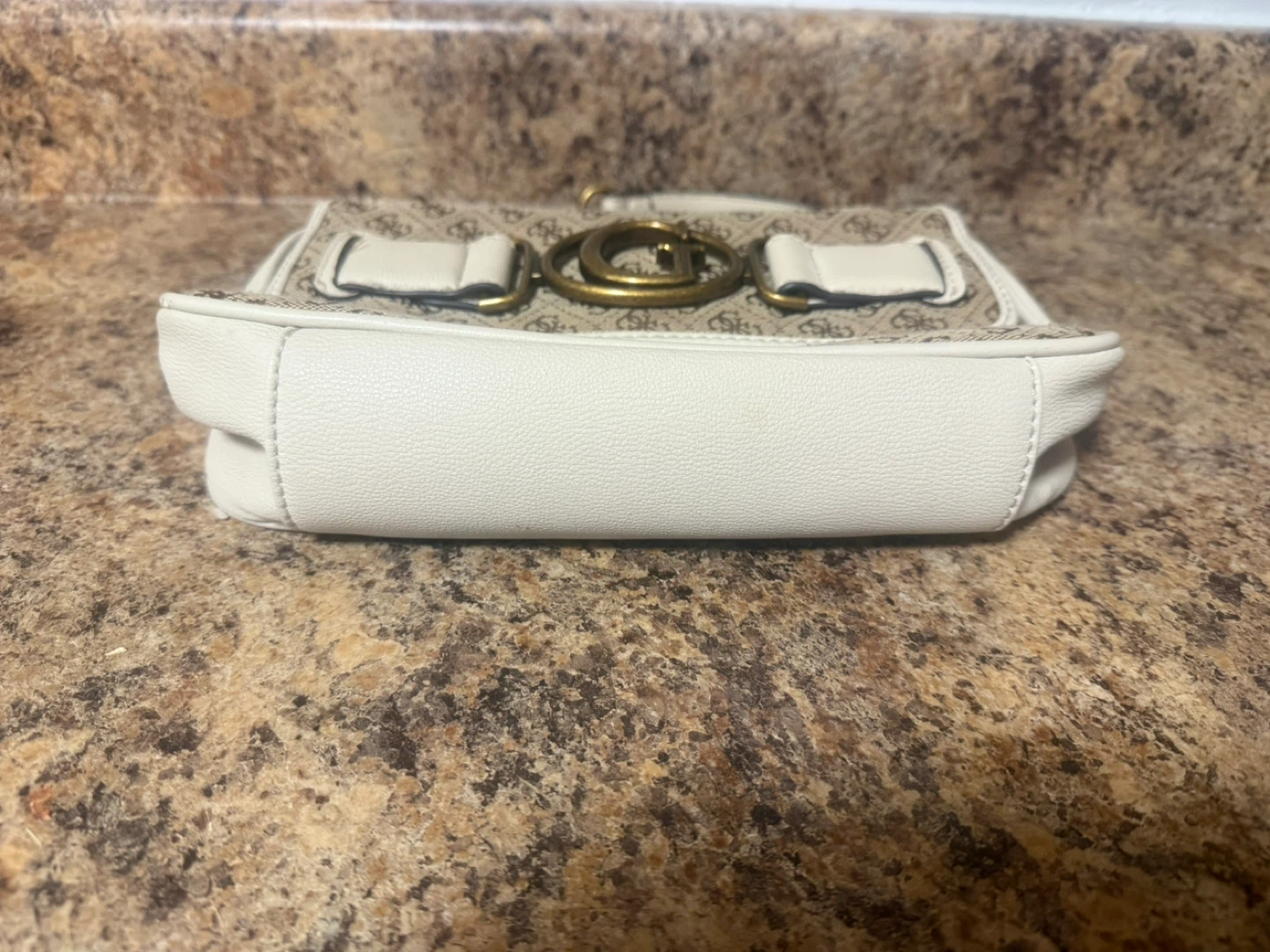 Guess Beige & White Shoulder Bag - photo 3