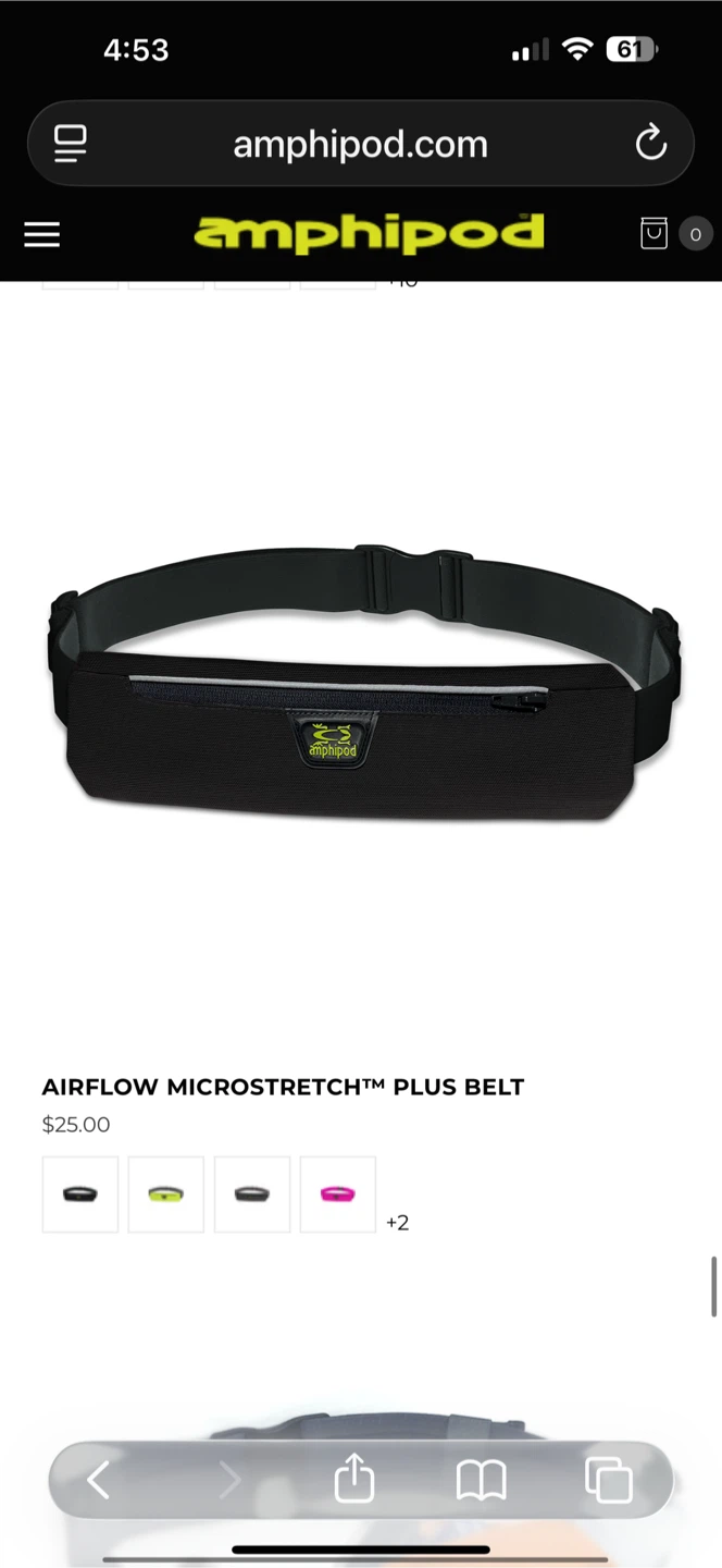 Amphipod Airflow Microstretch Plus Belt - Black - photo 3