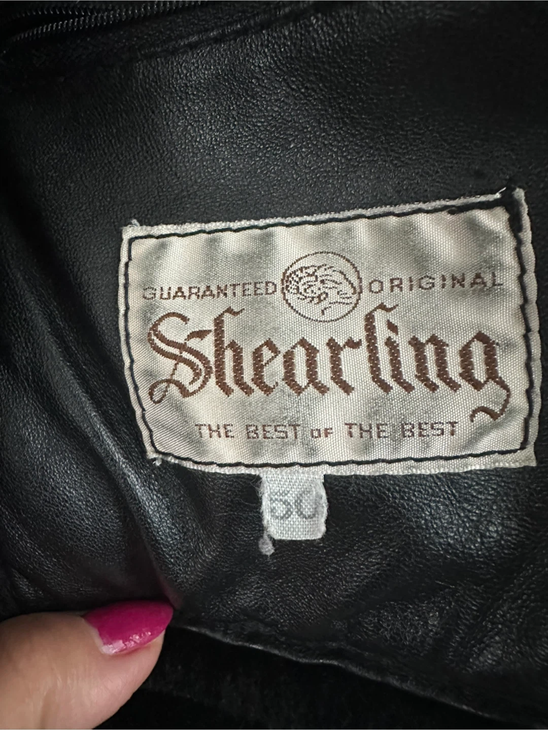 Shearling Black Leather Coat Size 50 - photo 2