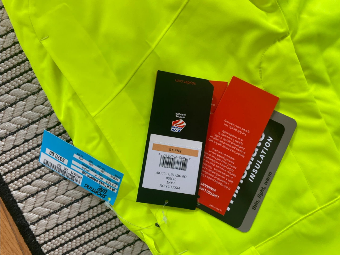 Spyder Propulsion Ski Pants - Yellow, Men's S - photo 2