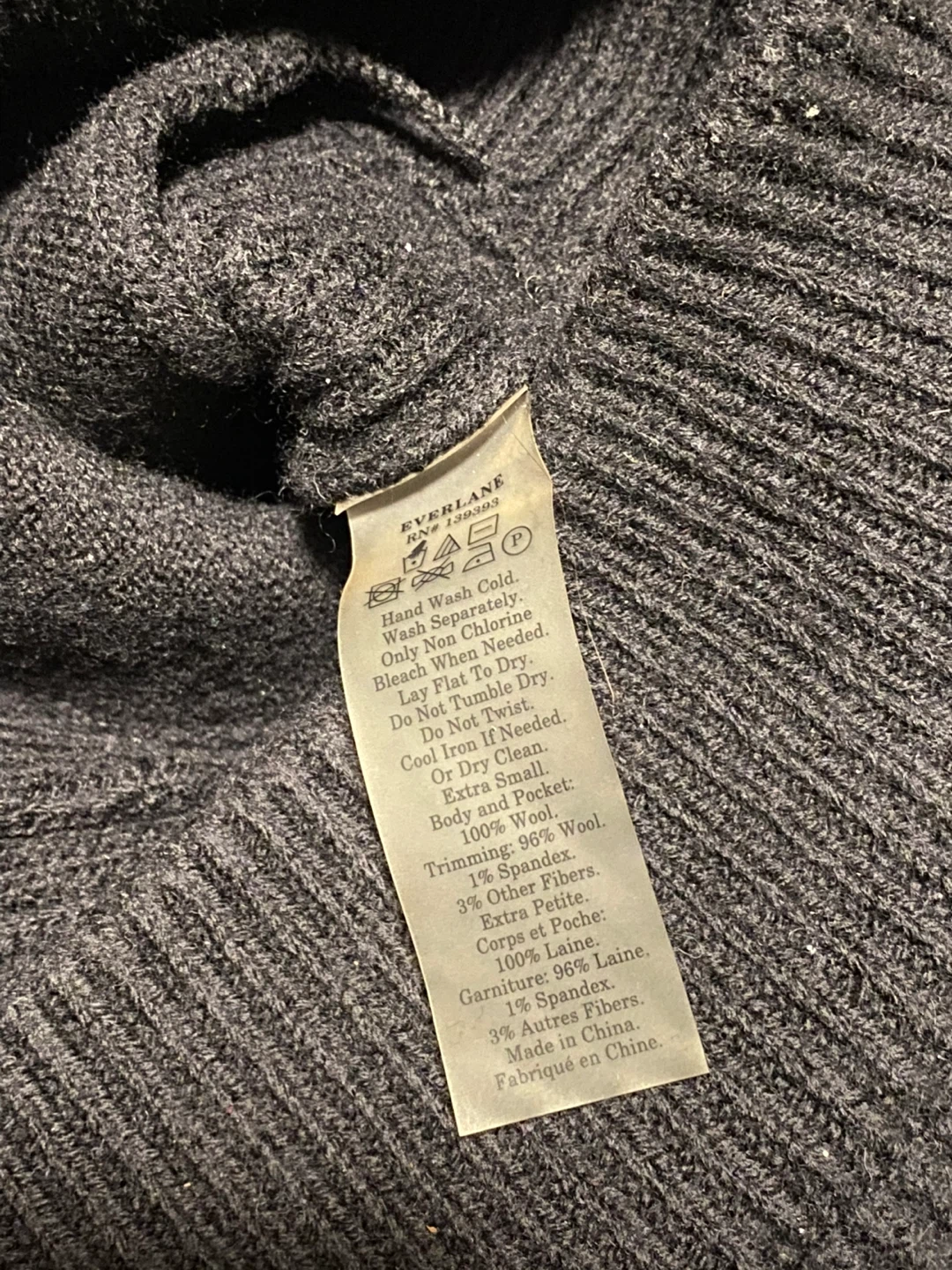 Everlane XS Black Wool Cardigan - photo 4