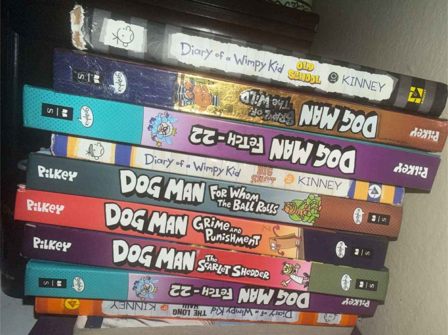 Dog Man & Diary of a Wimpy Kid Book Lot