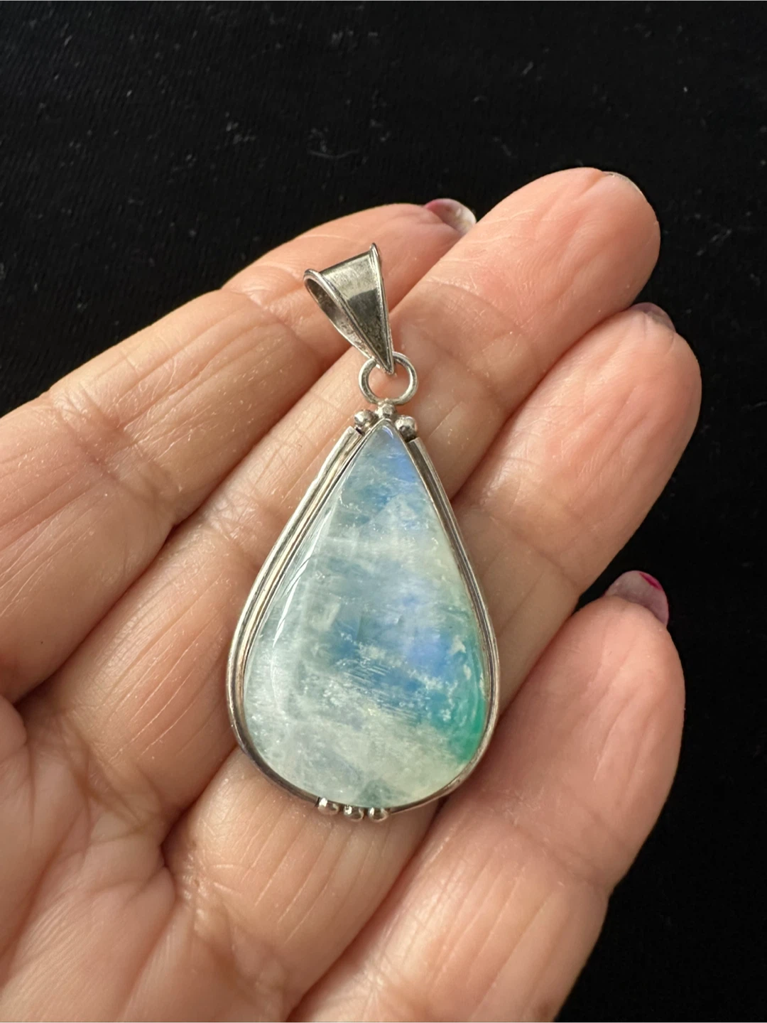 Teardrop Moonstone Pendant - photo 2