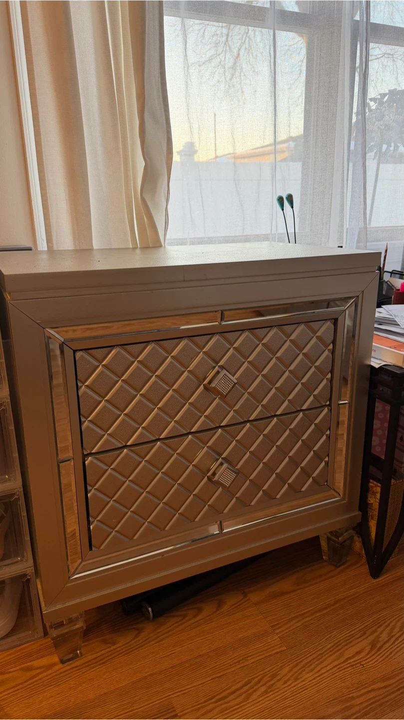 Cross Glam Champagne Nightstand - photo 4