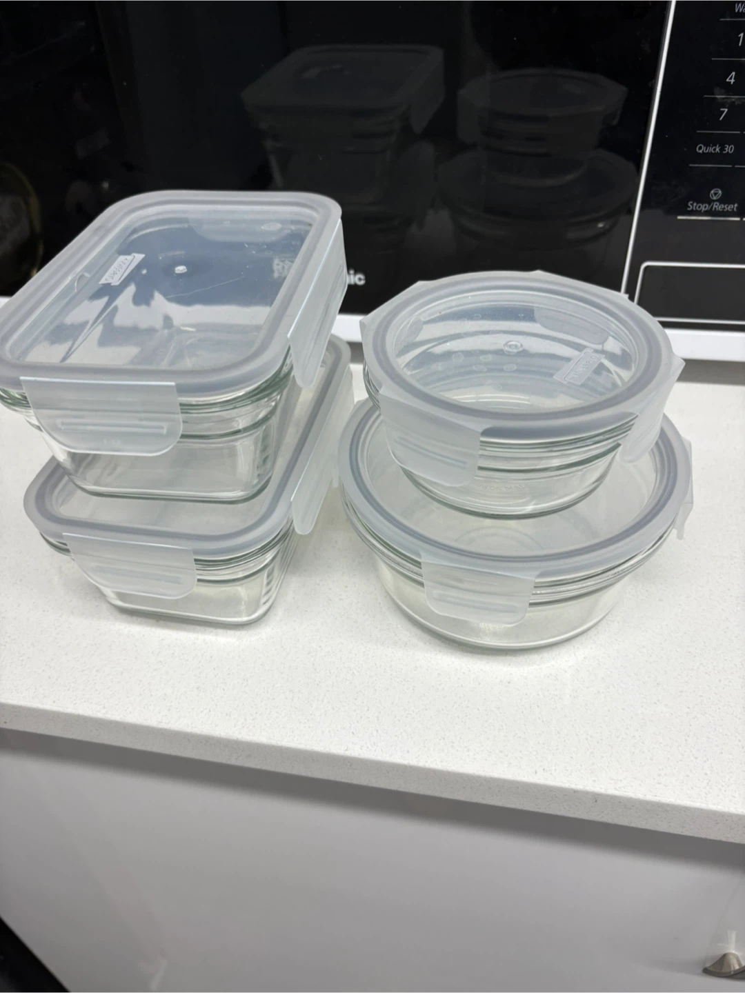 Glass Food Storage Containers - Set of 4
