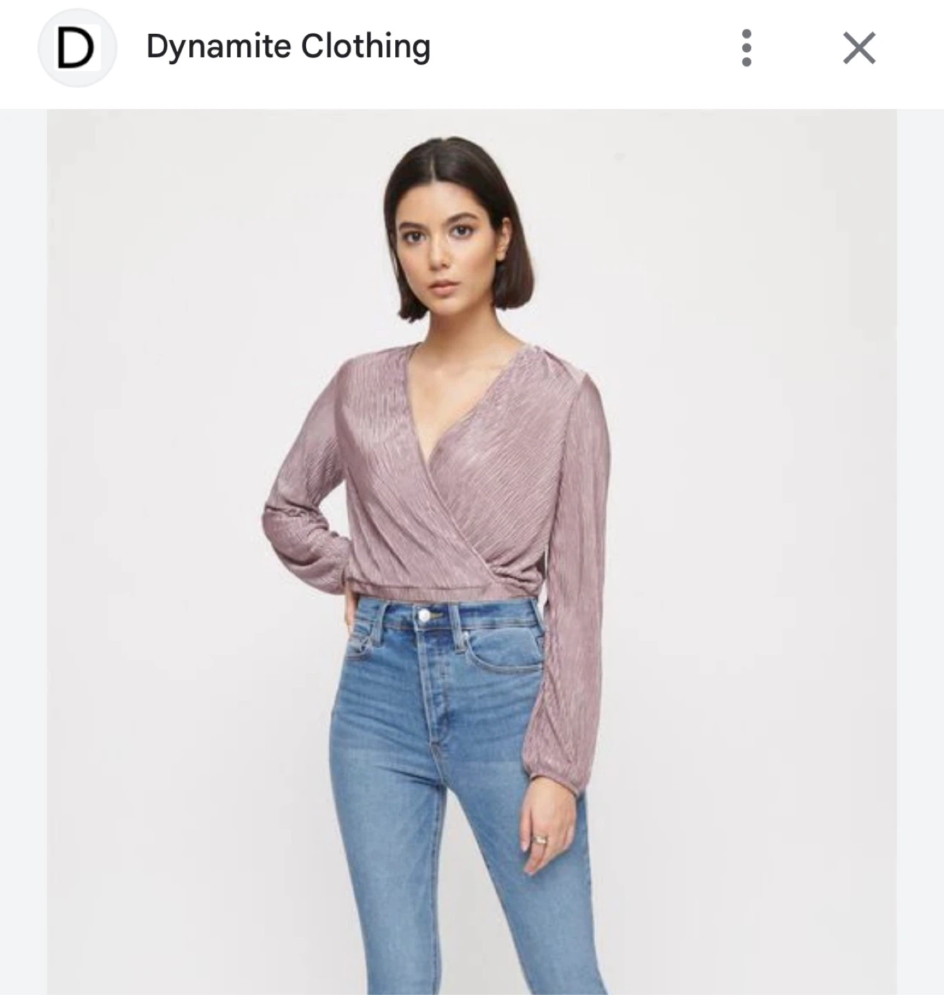 Dynamite Wrap Front Top - Size S