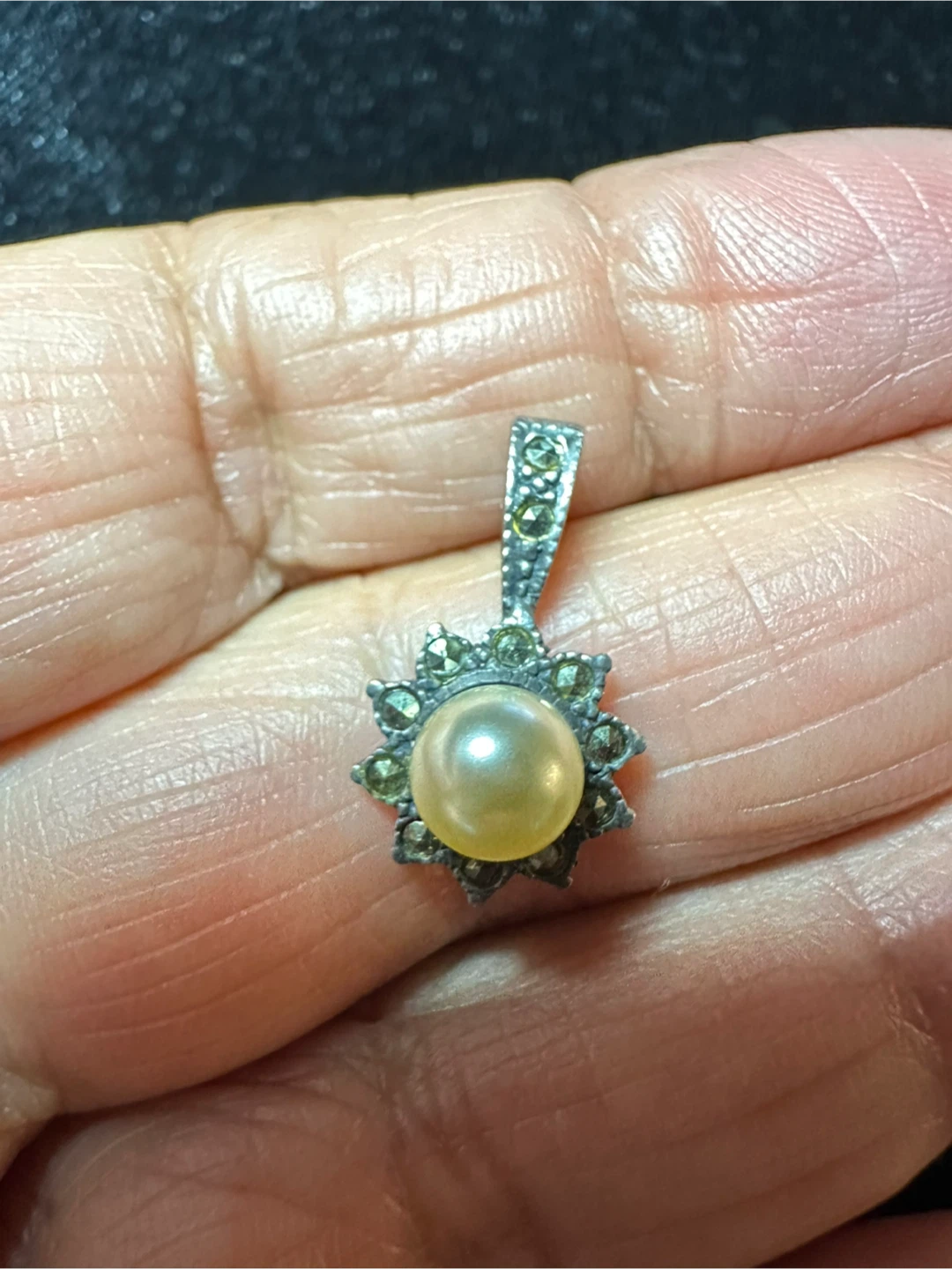 Pearl & Marcasite Pendant