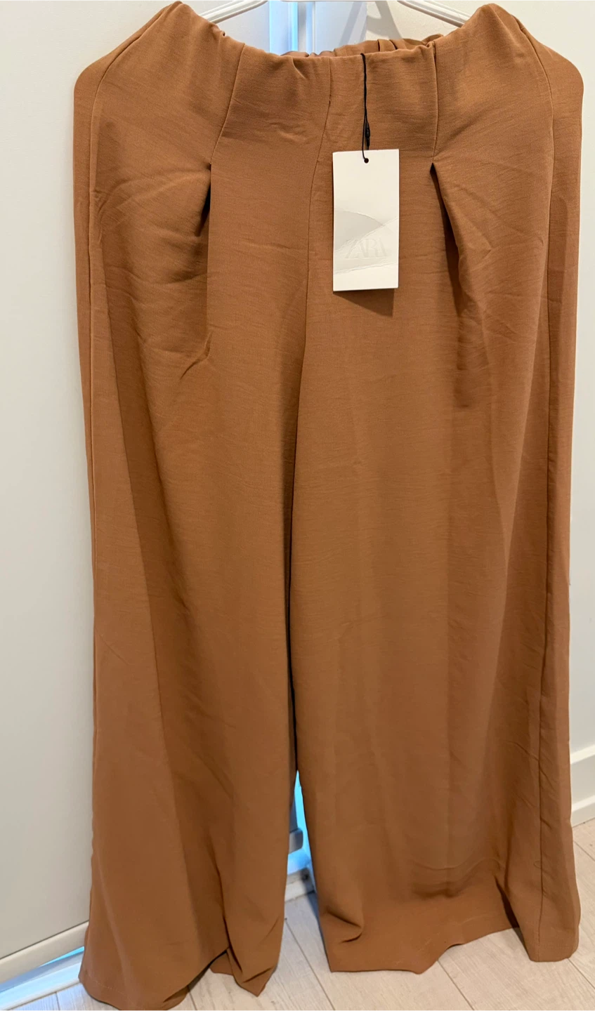 New Zara Brown Wide Leg Pants - photo 2