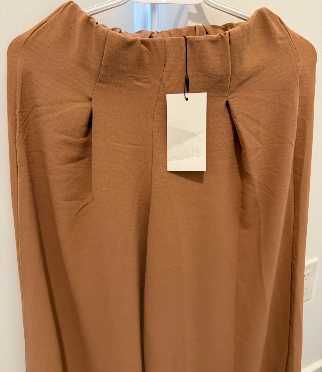New Zara Brown Wide Leg Pants