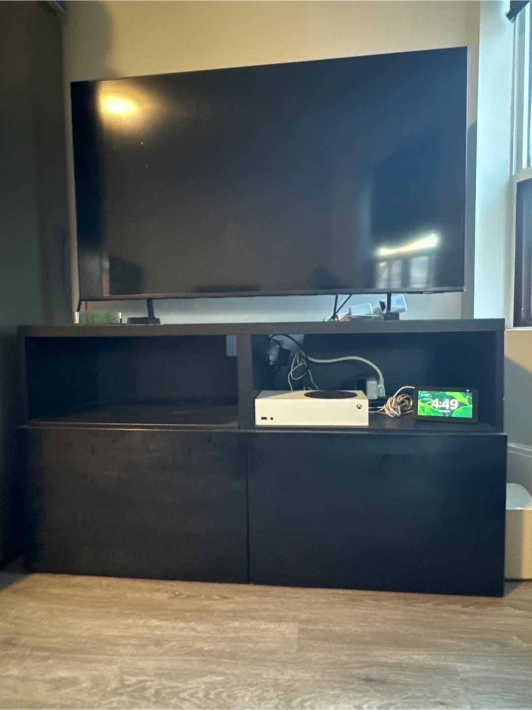 Black TV stand