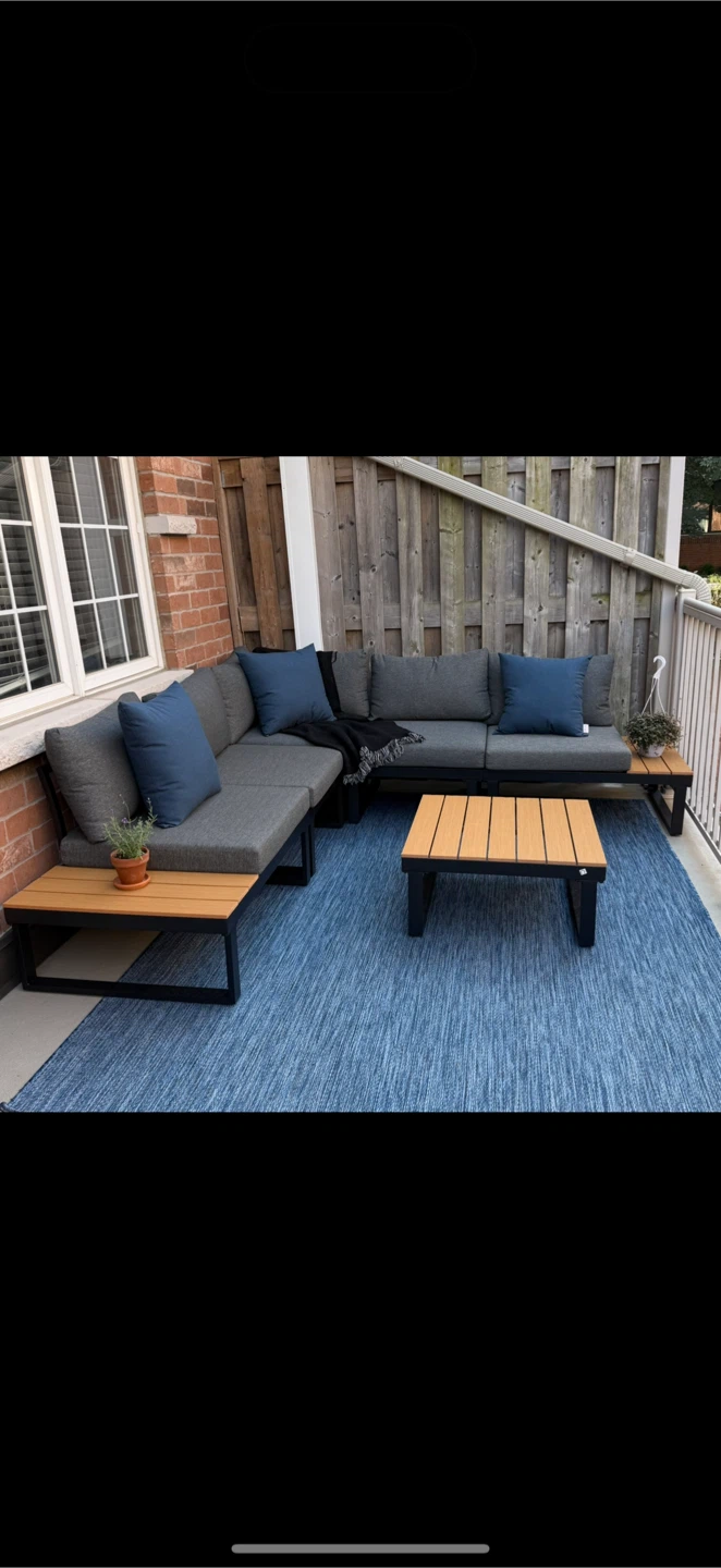 6x9 outdoor rug in Blue - photo 2