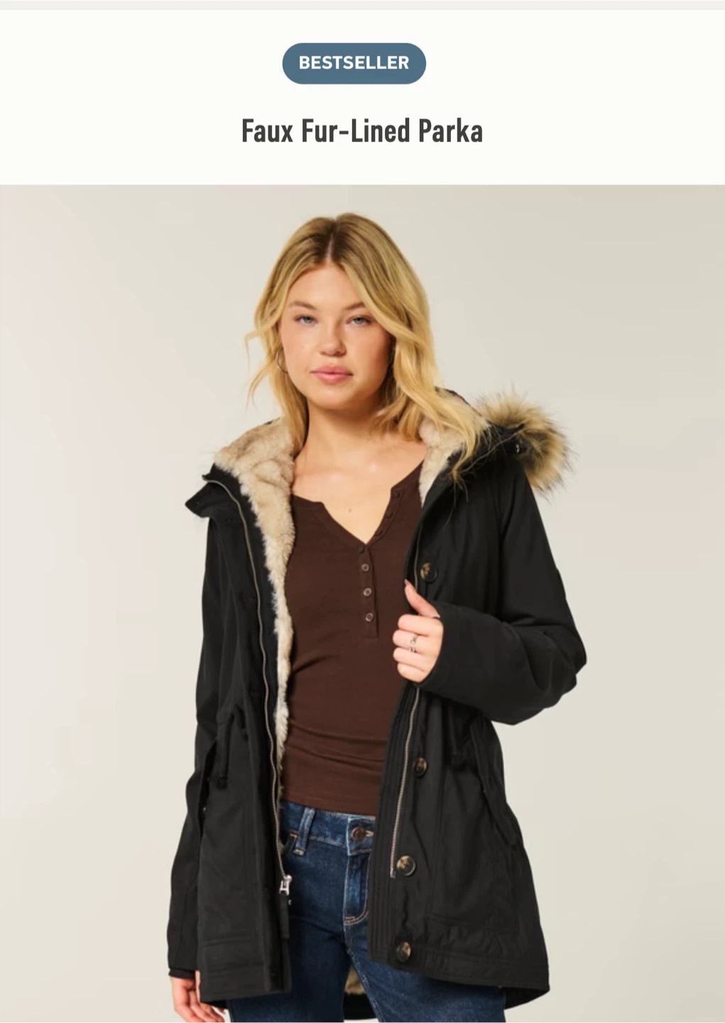 Hollister Faux Fur-Lined Parka - XXL - photo 2