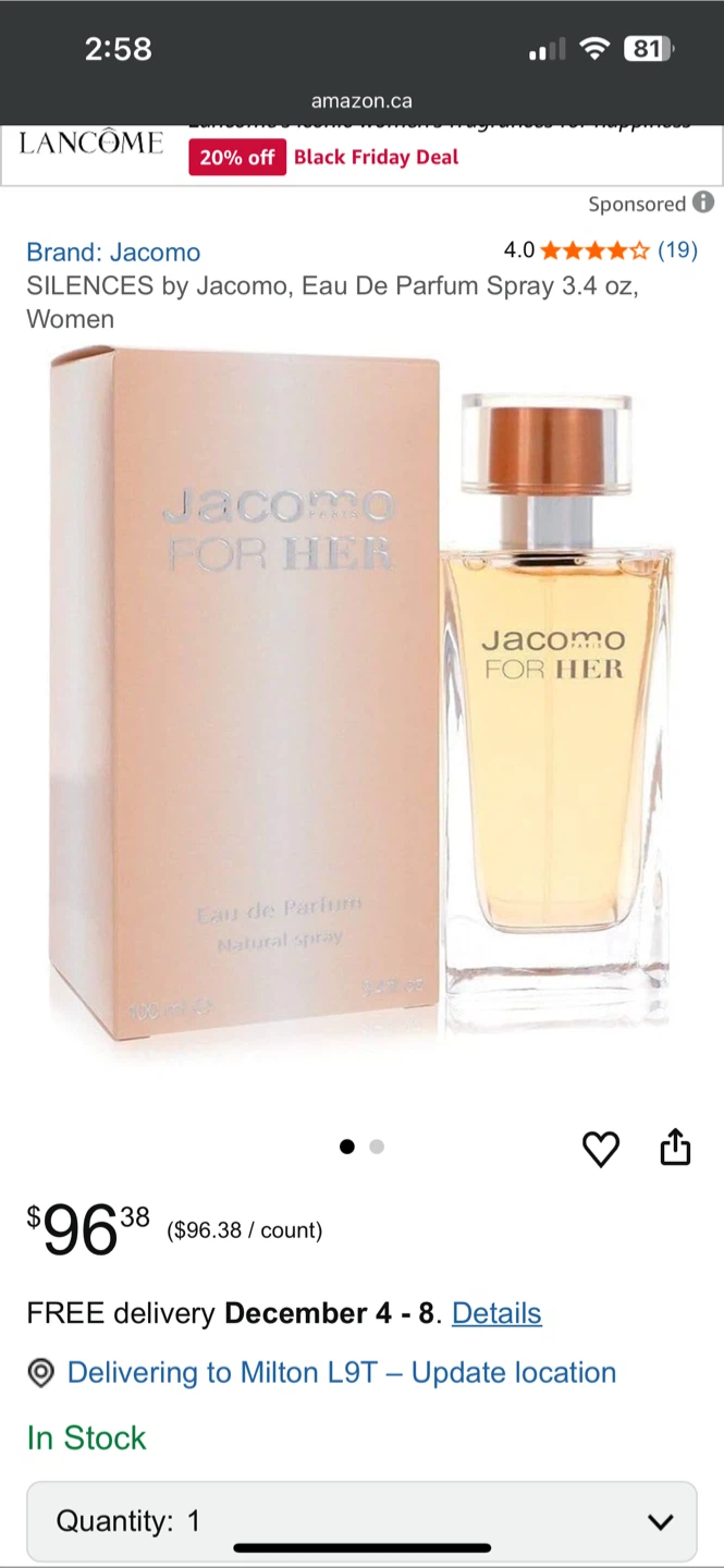 Jacomo Silences Eau De Parfum 3.4 oz - photo 2