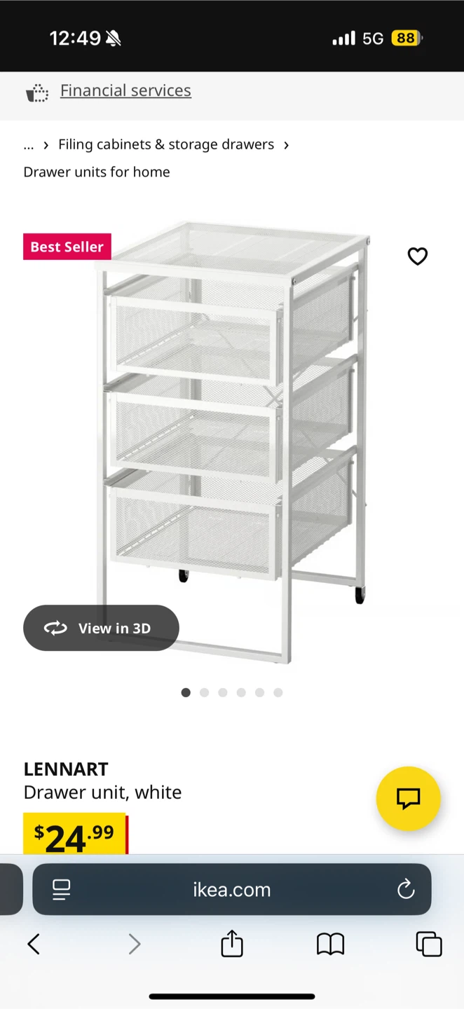 LENNART Drawer unit white - photo 2