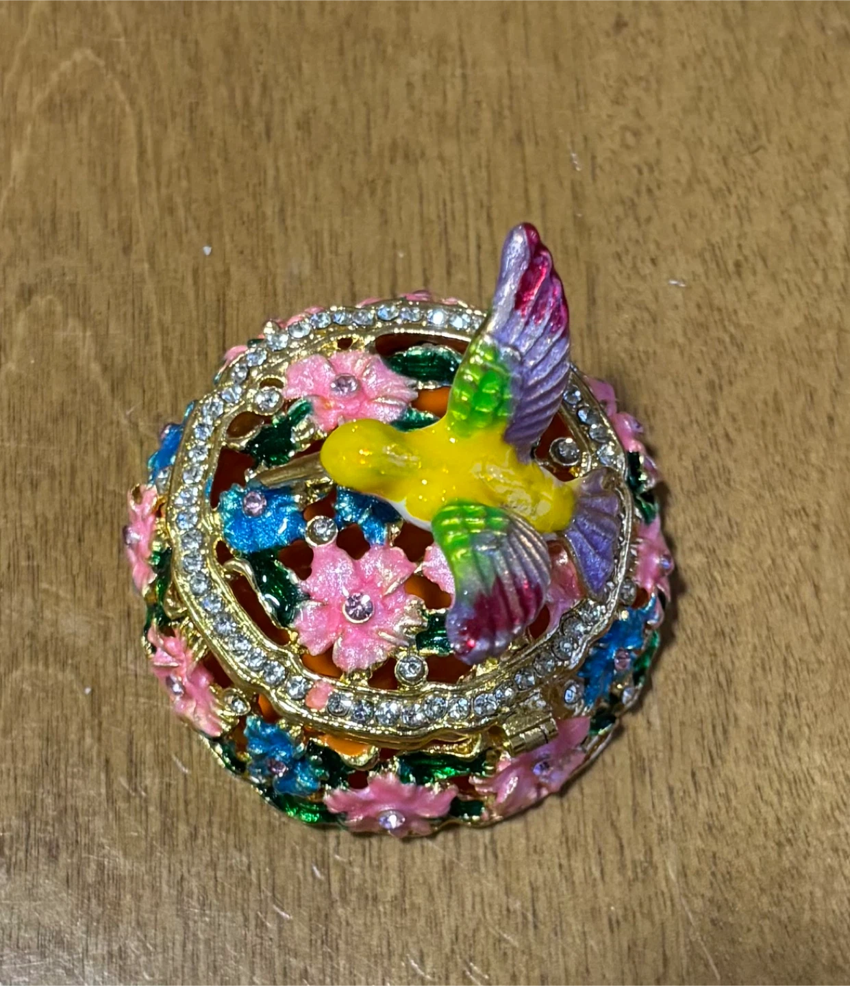 Brand New-Small Decorative Trinket Box with Hummingbird - photo 2