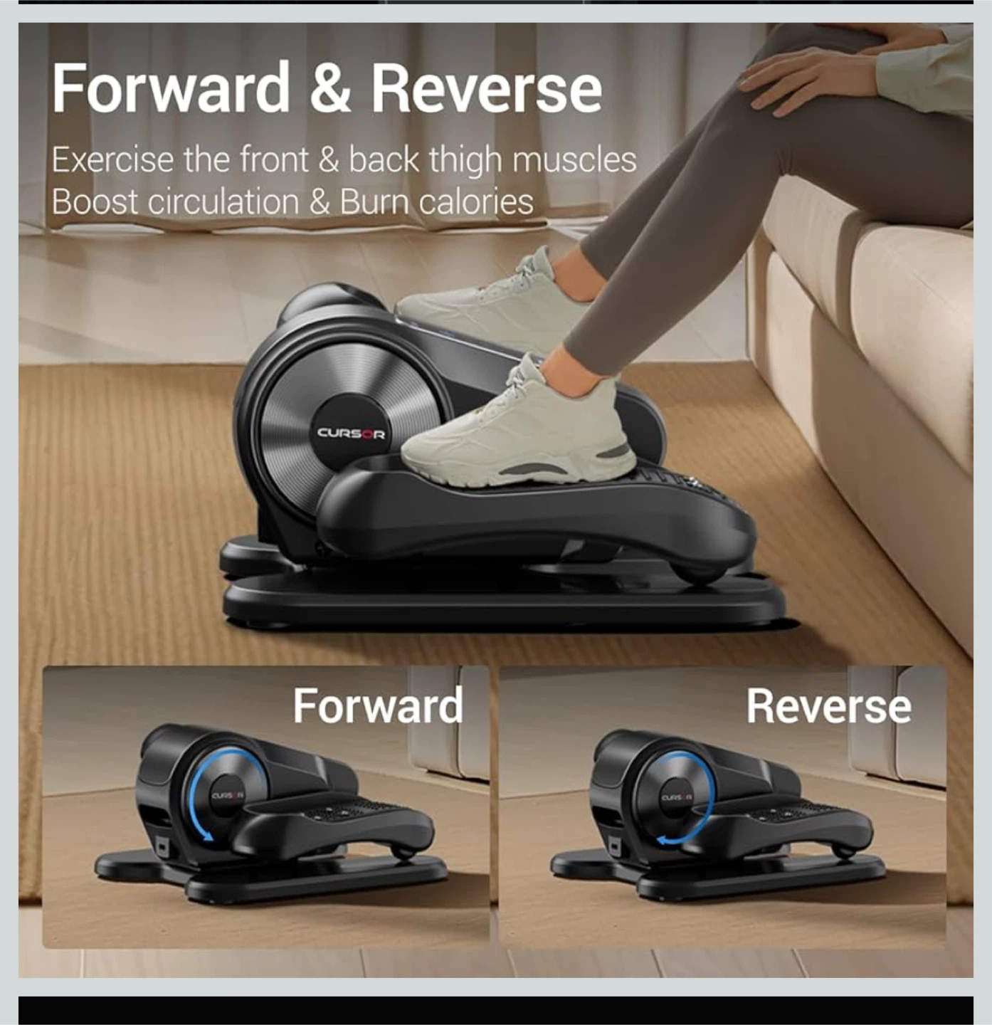 CURSOR FITNESS Under Desk Elliptical - photo 3