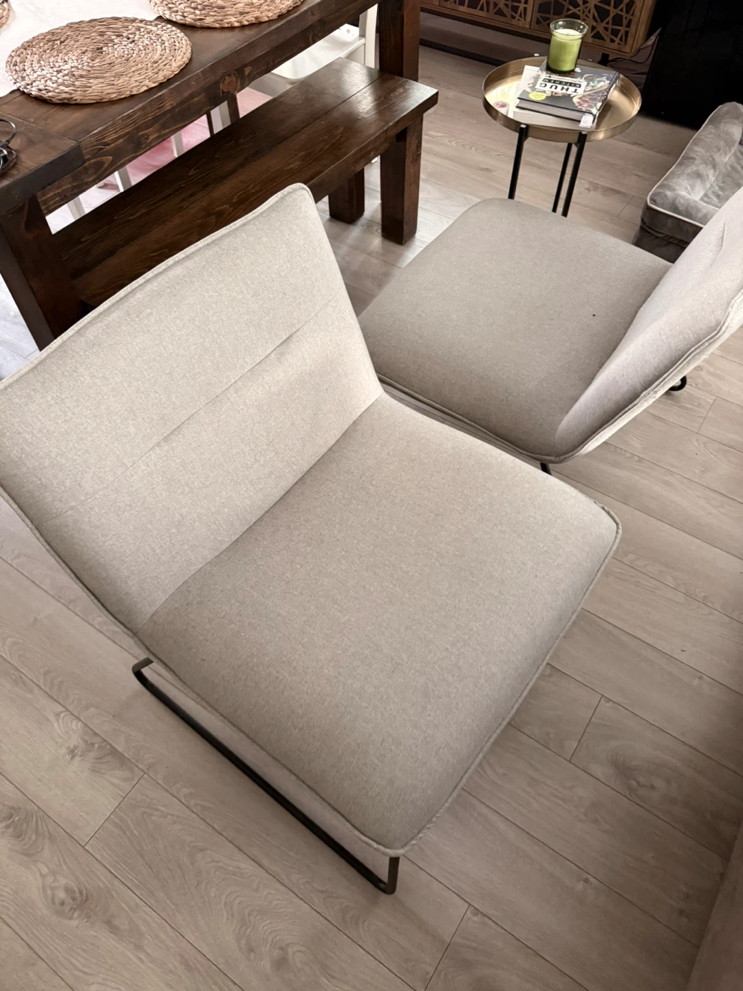 Modern Light Grey Accent Chair x 2 - photo 3