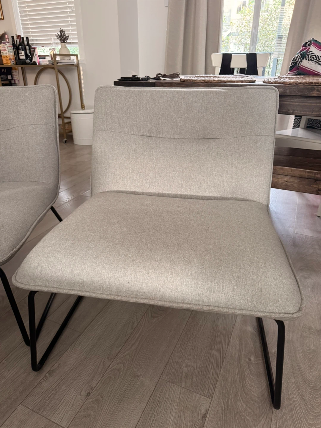 Modern Light Grey Accent Chair x 2 - photo 2