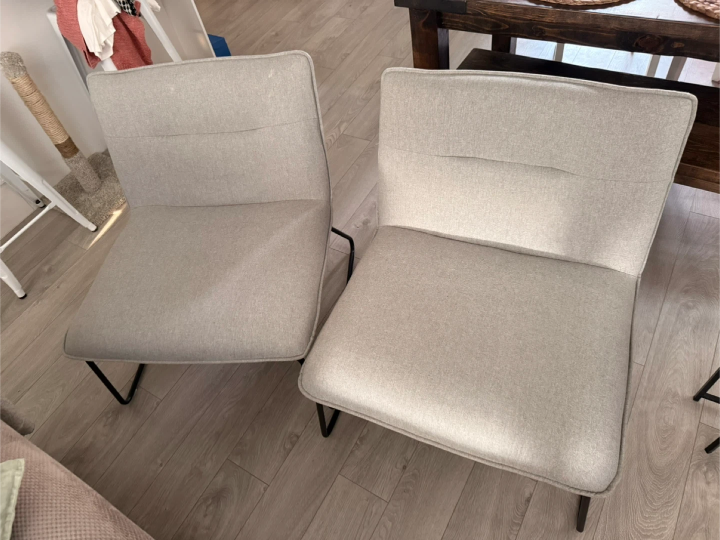 Modern Light Grey Accent Chair x 2 - photo 4
