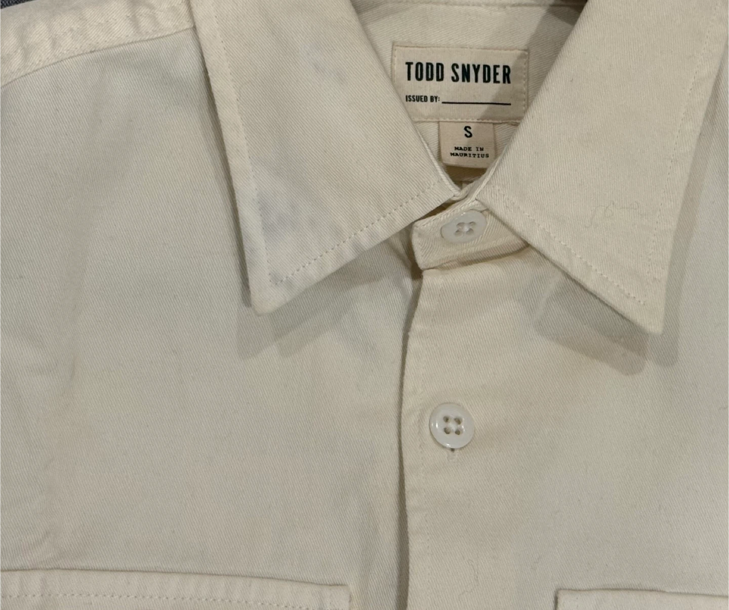 Todd Snyder Utility Shirt - Size S - Ivory 🥕 - photo 2