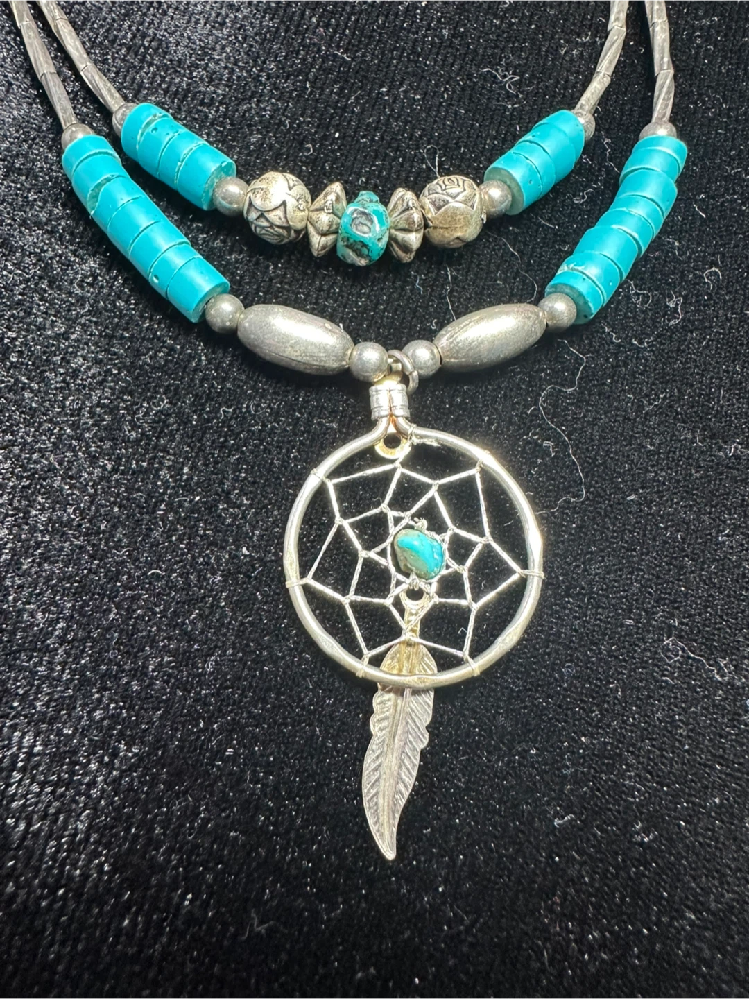Turquoise Dreamcatcher Necklace - photo 2