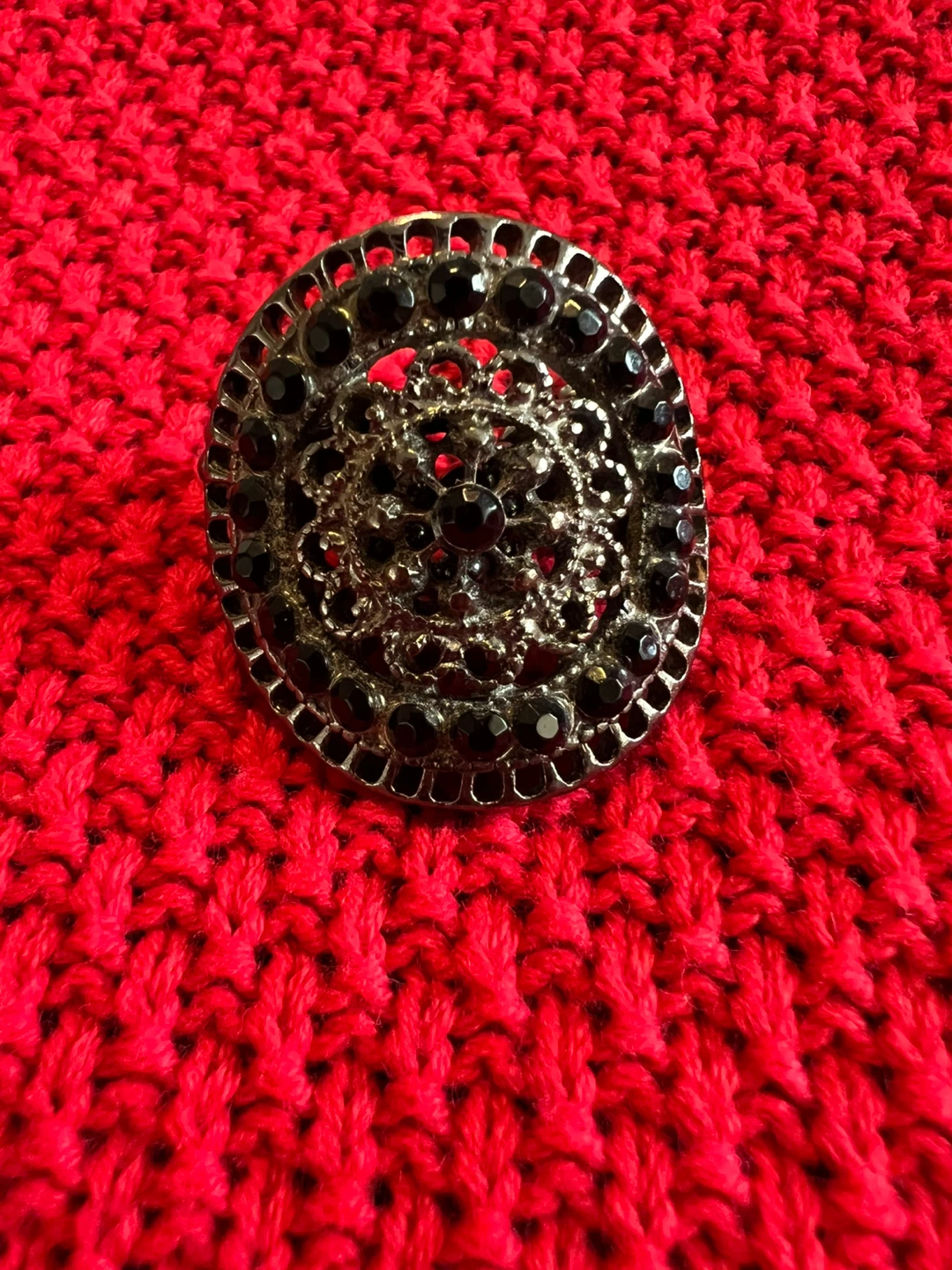 Black Statement Ring - Adjustable