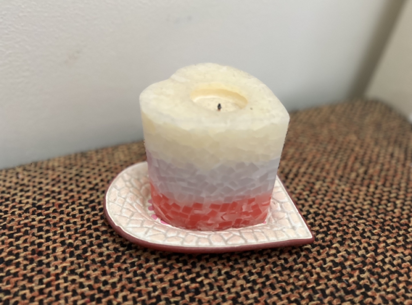 Heart Shaped Candle and Holder