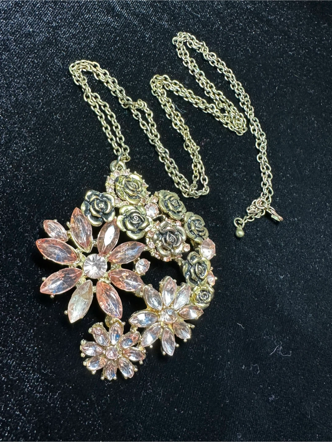 Gold Floral Statement Necklace