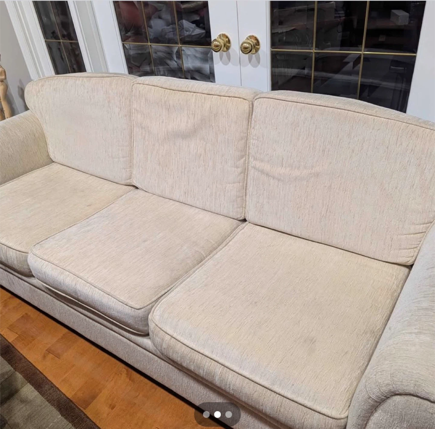 Beige Sofa and Armchair Set