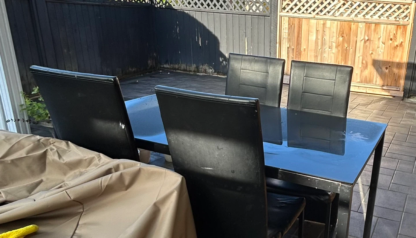 Black Dining Table with 4 Chairs - photo 3