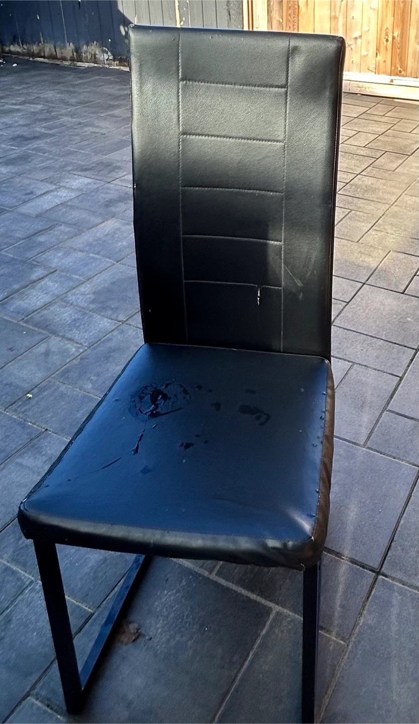 Black Dining Table with 4 Chairs - photo 2