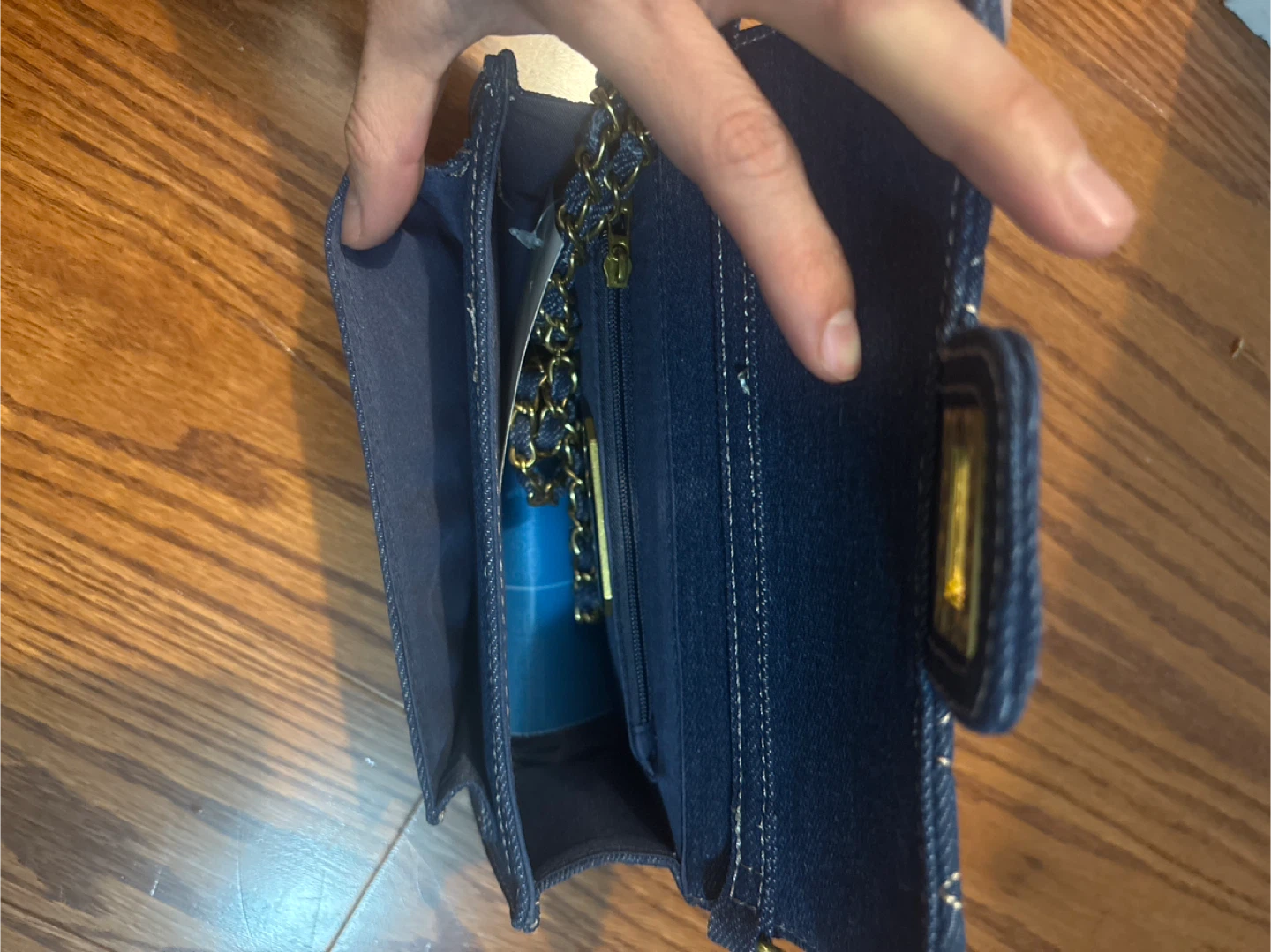 Madison West Denim Quilted Chain Bag - photo 3