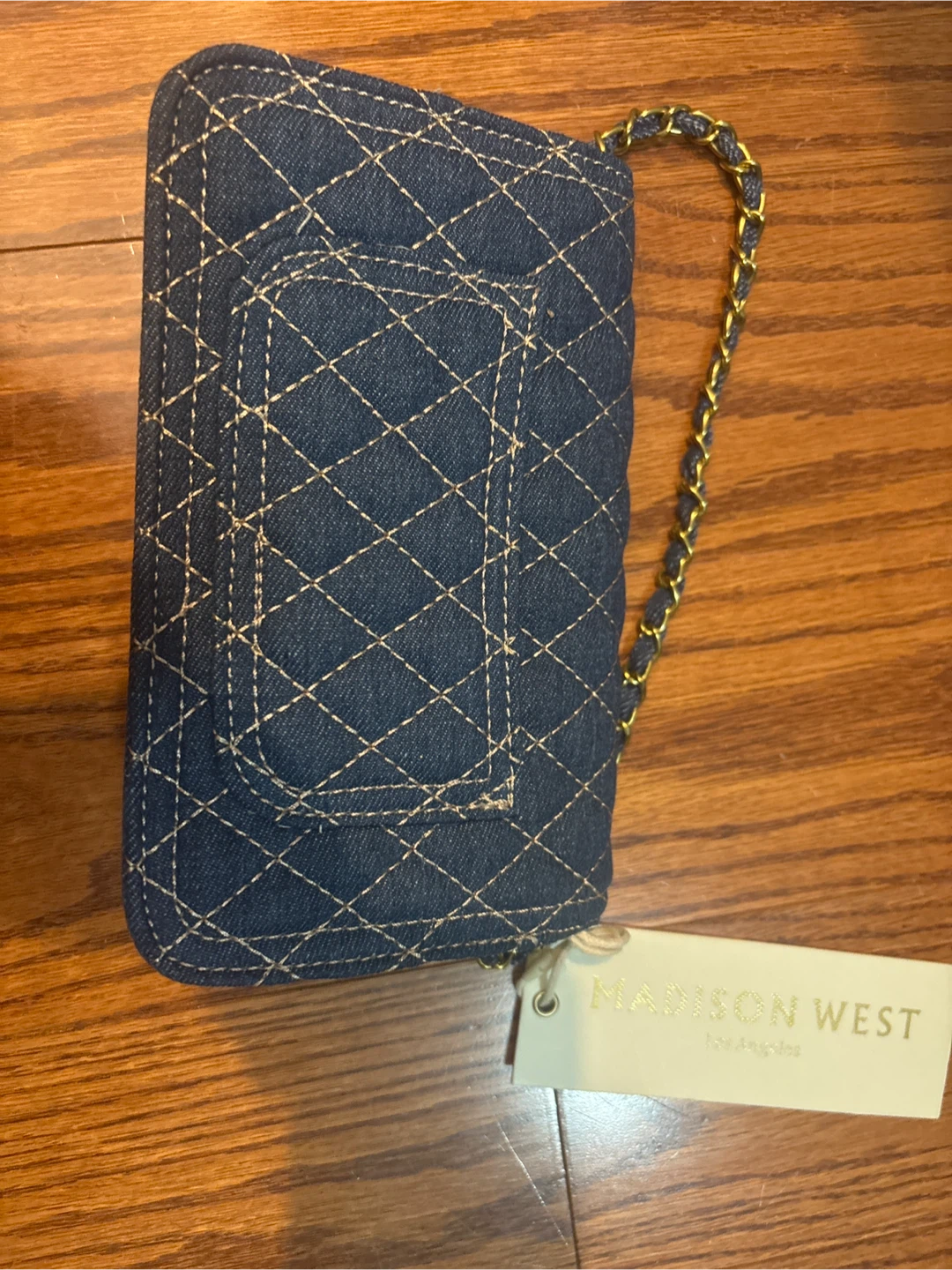Madison West Denim Quilted Chain Bag - photo 2