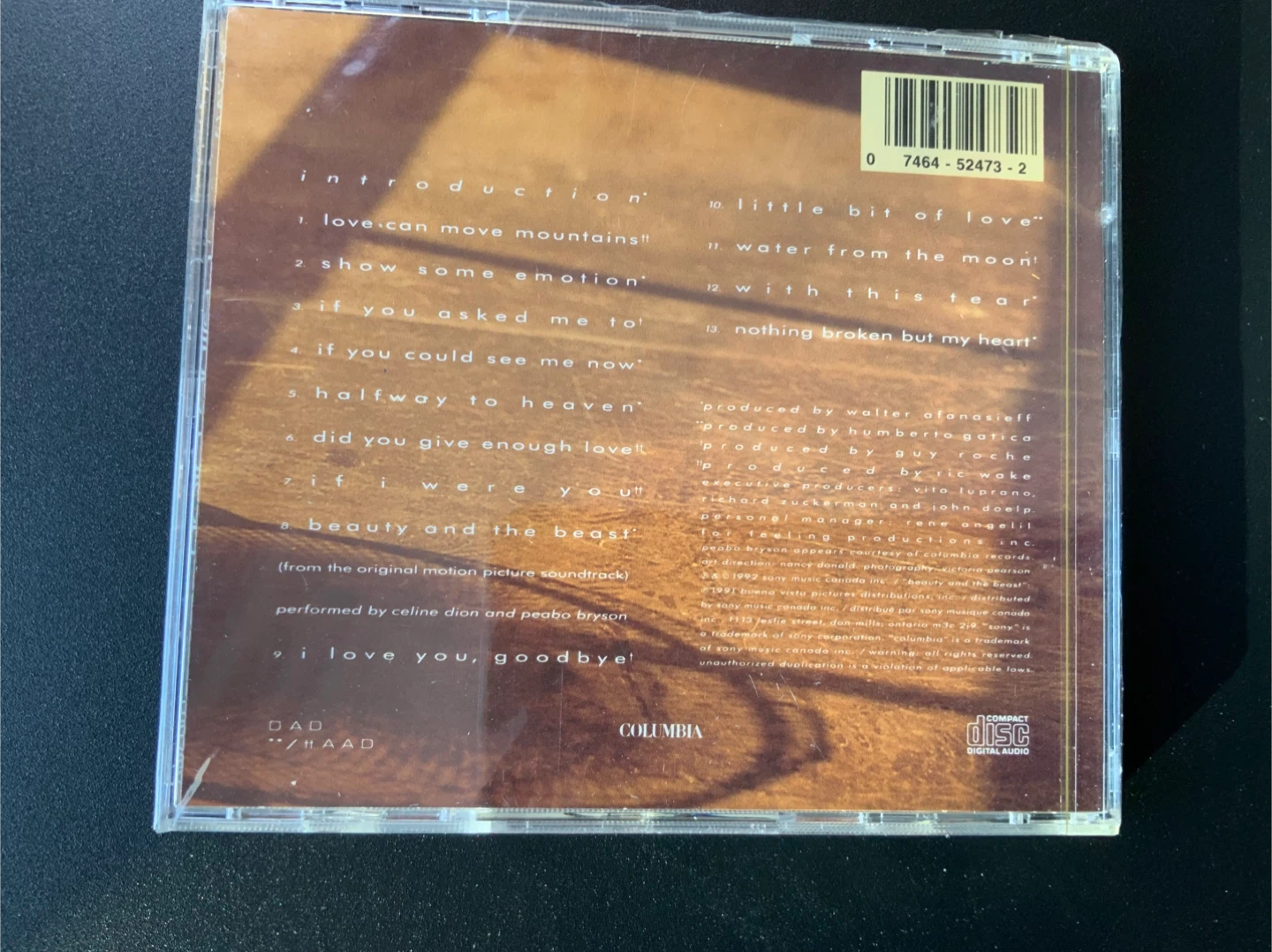 Céline Dion-Self-Titled (CD, 1992) compact disc - photo 2