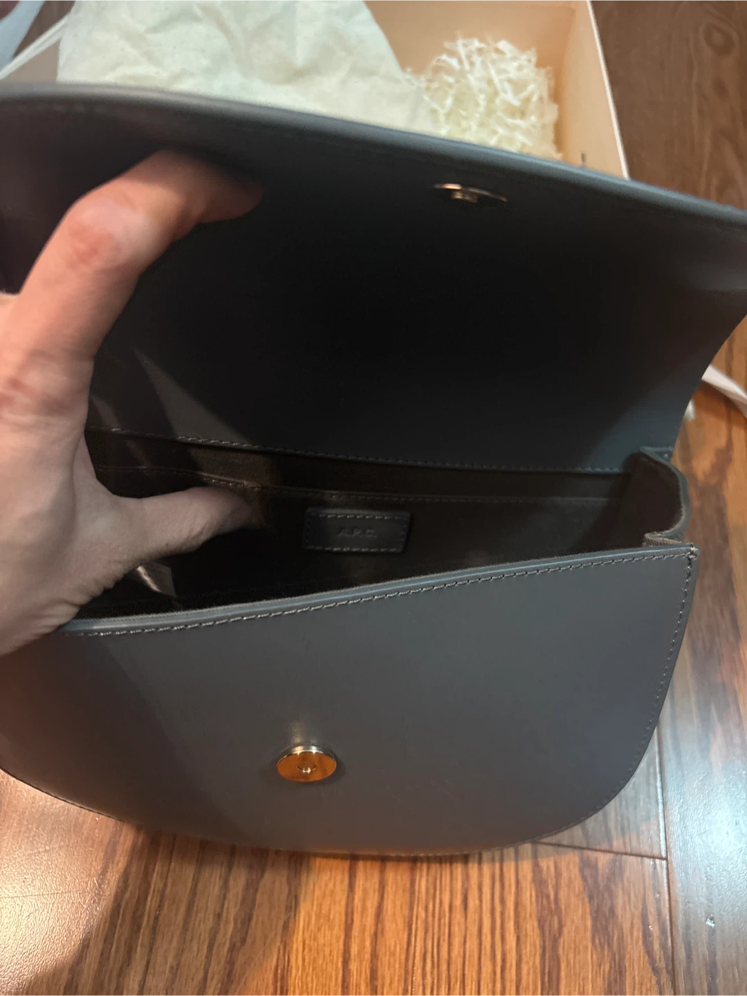A.P.C. Grey Leather Handbag - photo 2