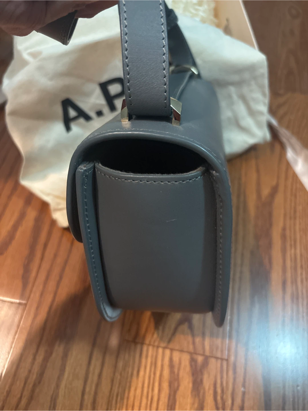 A.P.C. Grey Leather Handbag - photo 4