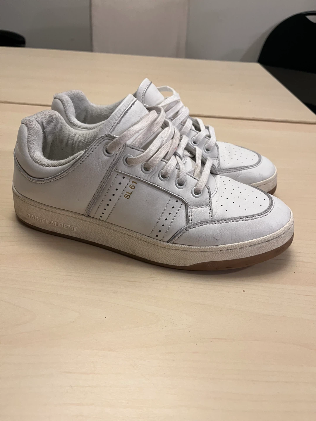 ($700+) Saint Laurent SL 61 White Sneakers
