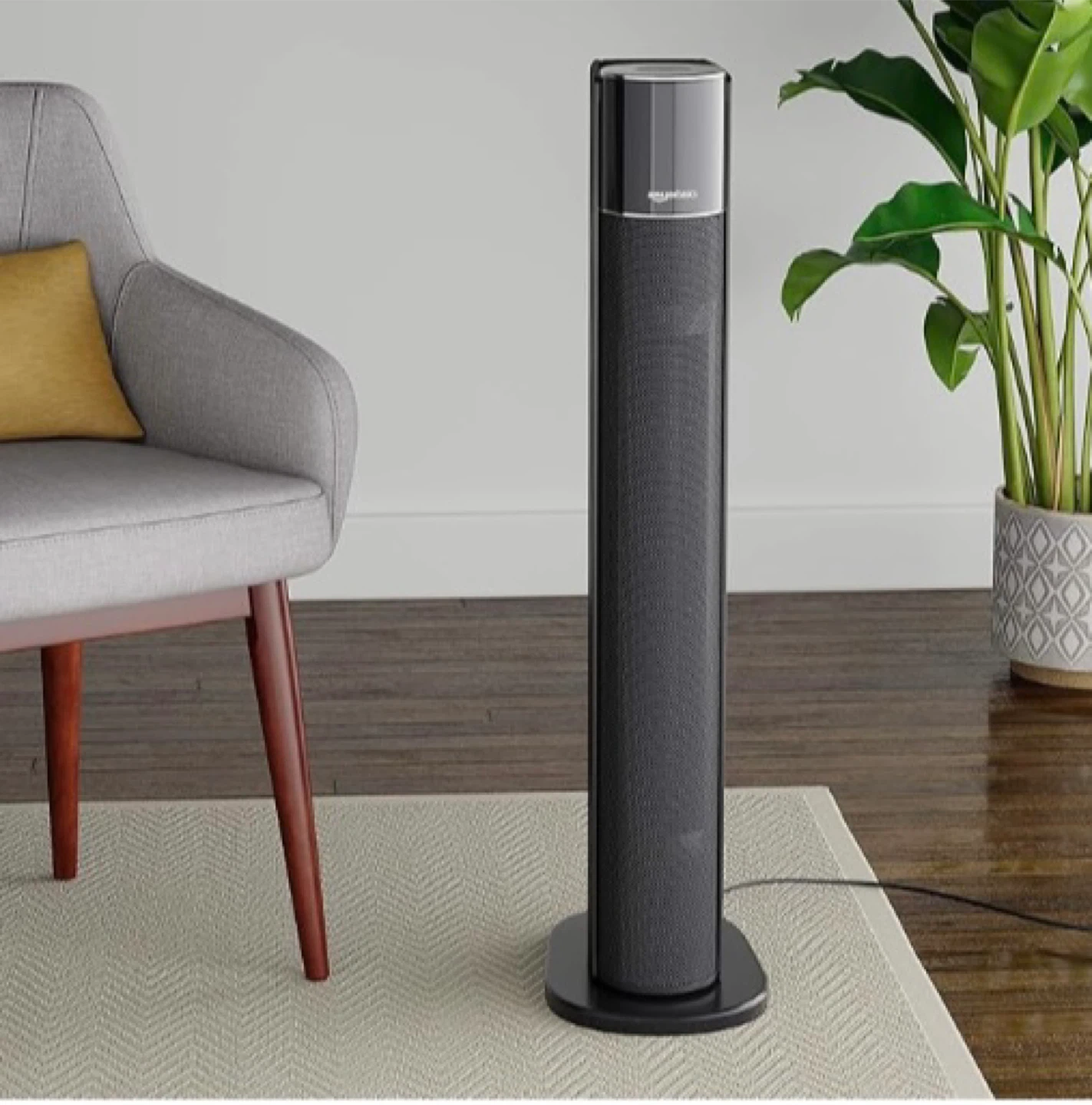 34-inch 1500w premium portable oscillating ceramic tower space h