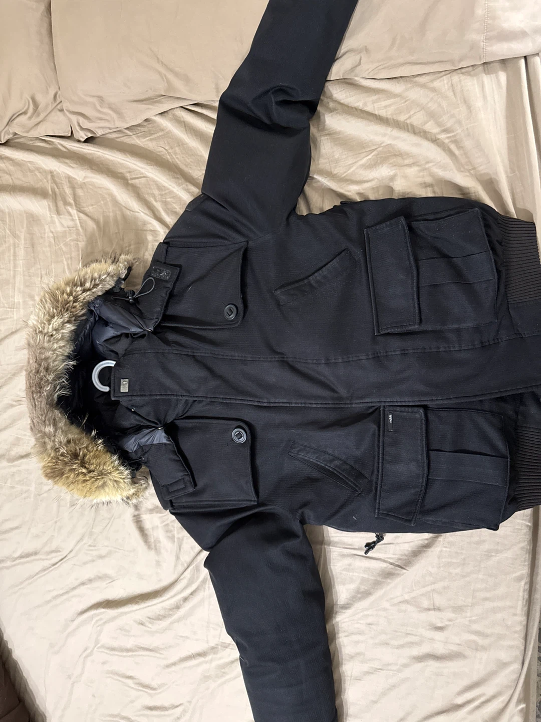 Nobis Black Winter Jacket with Fur Hood - photo 2